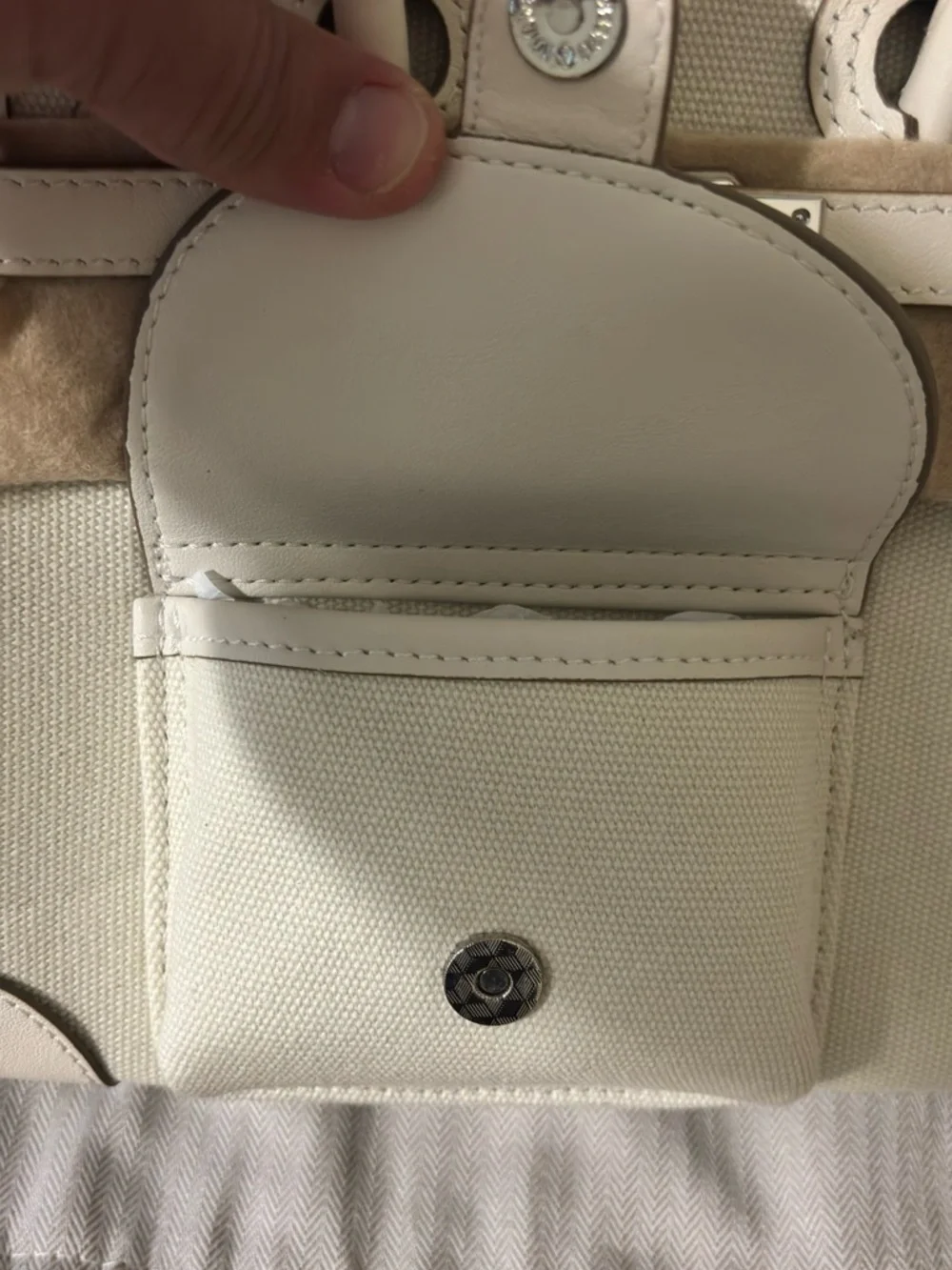 Canvas cargo style handbag H style BK - Picture 7 of 14